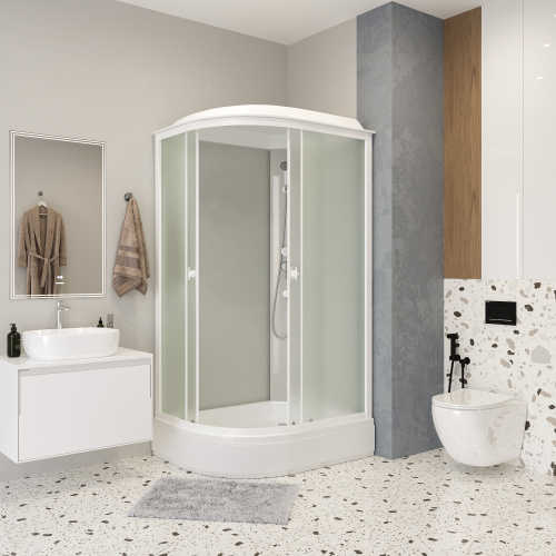 Душевая кабина Niagara Promo P90/80/26R/MT 90х80 асимметричная с крышей ориентация правая - фото 3