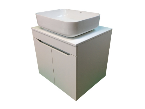 Тумба с раковиной Sintesi STL.W7019_SIN-LVB-APP-409 60х55х50 подвесная цвет белый - фото 2