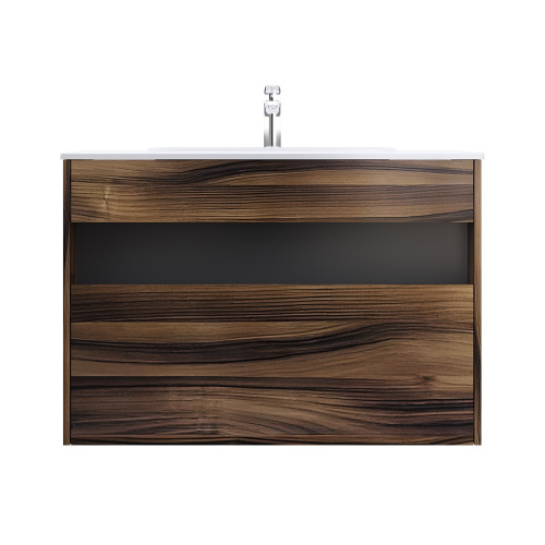 Тумба под раковину Am.Pm Func M8FFUX1001OF 101х49х70 подвесная цвет темное дерево - фото 2