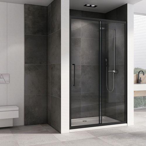 Душевая дверь Abber Schwarzer Diamant AG30170BH 170х195 стекло прозрачное профиль черный - фото 2