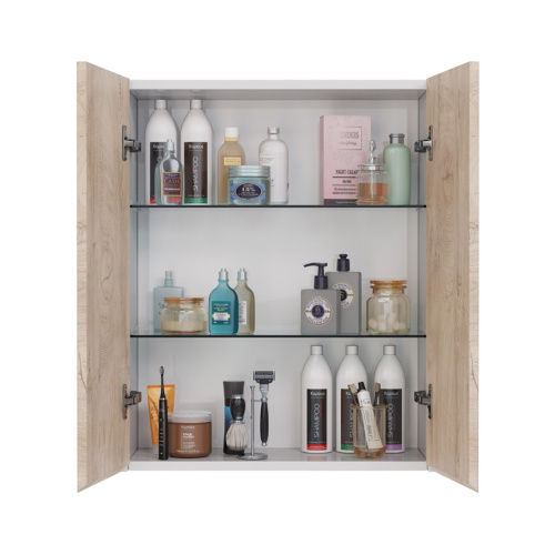 Шкаф LeMark Combi LM03C60SH-dub 60х25х75 подвесной цвет дуб канти/белый - фото 3