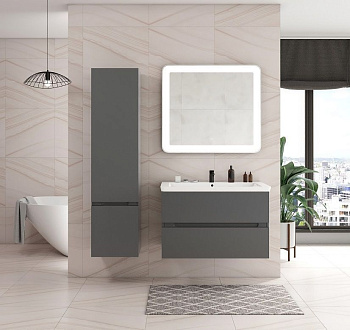 Шкаф-пенал Art&Max TECHNO AM-Techno-1600-AC-SO-ZB815-L 40х30х160 подвесной цвет смоки софт