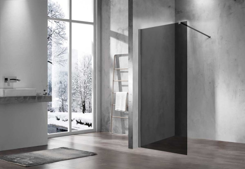 Душевая перегородка Vincea Walk in VSW-1H120CGGM 120х200 стекло тонированное профиль вороненая сталь - фото 2