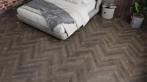 SPC ламинат Alpine Floor Chervon Alpine ECO 18-9 MC Дуб Антарес Chevron толщина 0.5 см 43 класс 600х127 - фото 2