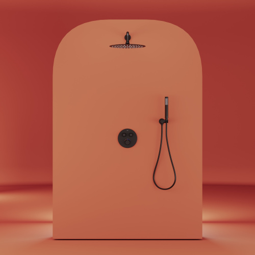 Душевая система Sancos Link SC3005MB встраиваемая в стену с термостатом - фото 2