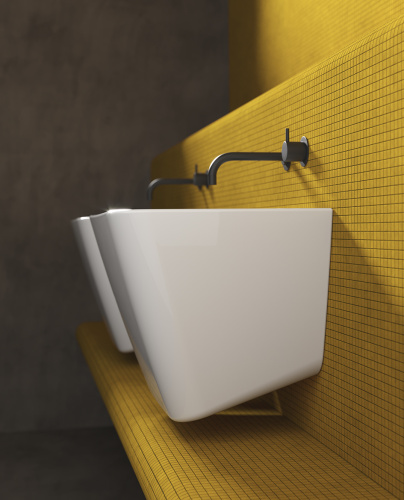 Раковина из сантехнического фарфора Galassia Meg11Pro 5482 55х48 подвесная цвет белый - фото 3