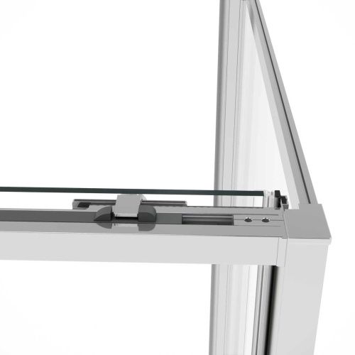 Душевой уголок Vincea Slim Soft VSR-1SS1015CL 150х100 стекло прозрачное профиль хром без поддона - фото 3