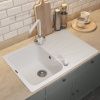 Кухонная мойка Uperwood Quartz Premium UPD-04 3910202112 80х50 цвет белый поверхность матовая