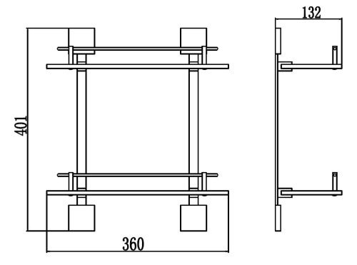 Полка в ванную комнату Savol S-06522A - фото 3