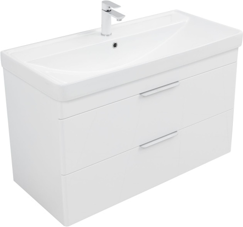 Тумба под раковину Aquanet Ирис new 00339280 99х45х57 подвесная цвет белый - фото 2