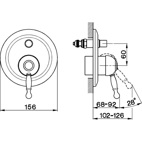 Смеситель для ванны Cisal Arcana Royal AY00210027 встраиваемый в стену бронза (внешняя часть) - фото 2