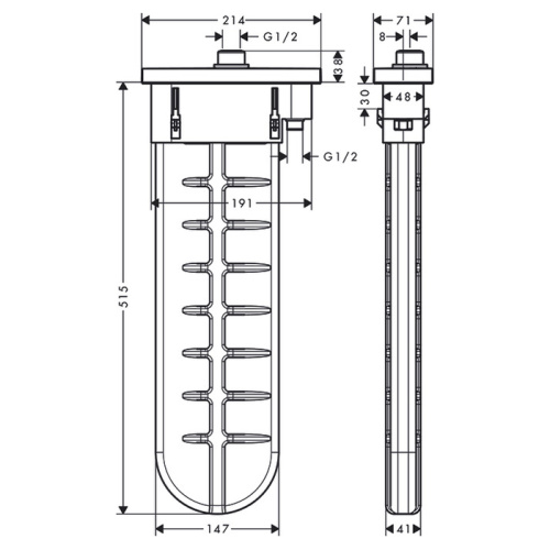 Внешняя часть душа Hansgrohe  28010000 - фото 2