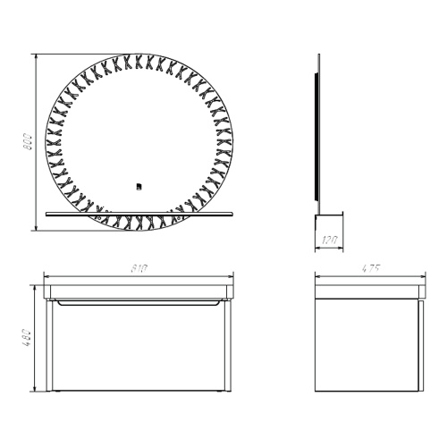 Тумба с раковиной Comforty Арзамас 00-00017884CF 81х48х48 подвесная цвет белый - фото 2