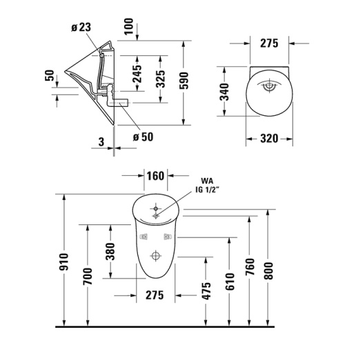 Писсуар Duravit White Tulip 2817302000 подвесной белый - фото 2