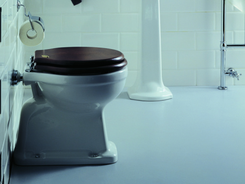 Чаша унитаза приставная Simas LO 911 bia цвет белый без сиденья душевой смыв - фото 2