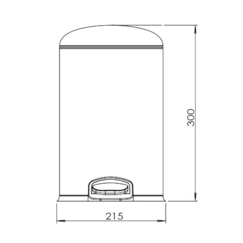 Ведро мусорное Java S-885-5L - фото 3