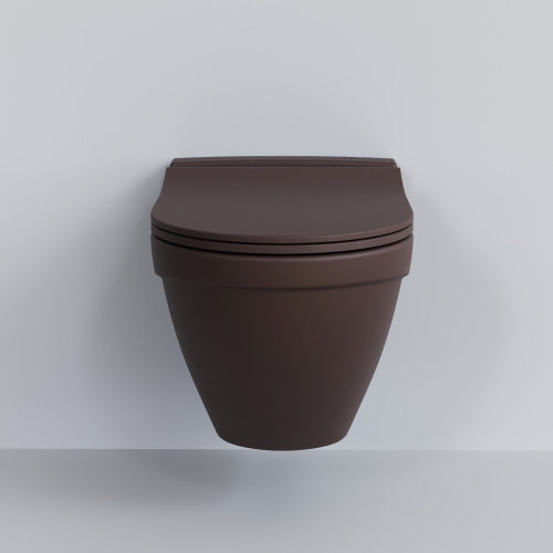 Чаша унитаза подвесная Ambassador Nord 133T20601 цвет коричневый матовый без сиденья - фото 2