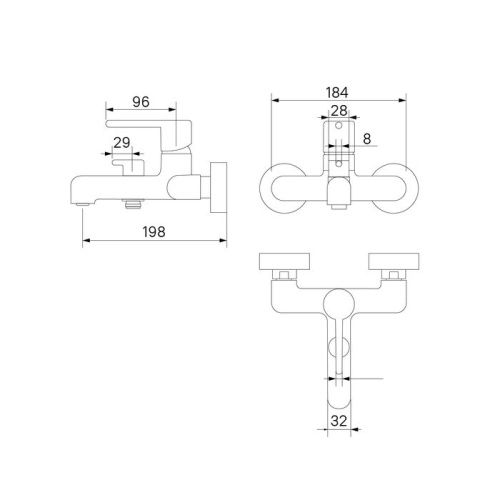 Смеситель для ванны и душа IDDIS Aiger AIGMG00i02WA настенный золото - фото 3