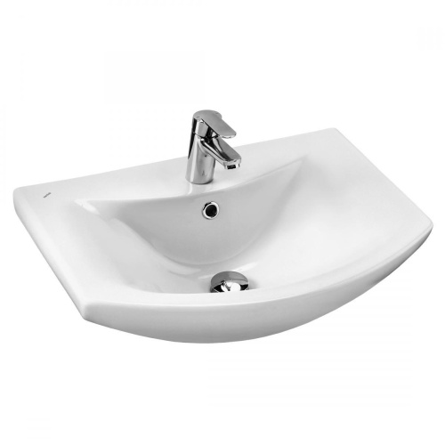 Раковина керамическая Onika Балтика 1WH110246 61х45 накладная цвет белый 1 отверстие под смеситель - фото 2