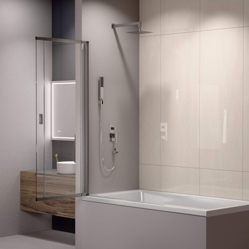 Душевая шторка на ванну RGW Screens 03114010-11 100х150 стекло прозрачное профиль хром глянцевый ориентация универсальная - фото 3