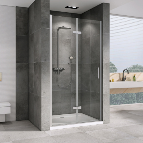 Душевая дверь Abber Zart AG08090P 90х195 стекло прозрачное профиль хром глянцевый - фото 2