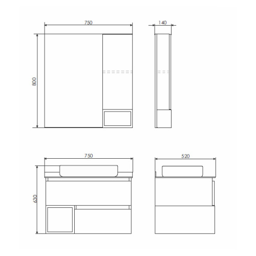 Тумба с раковиной Comforty Прага 00-00014832CF 76х52х63 подвесная цвет дуб белый - фото 2