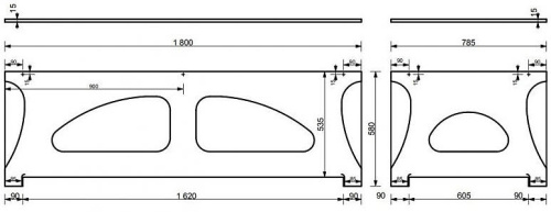 Экран фронтальный для ванны Эстет Дельта ФР-00014658 - фото 2