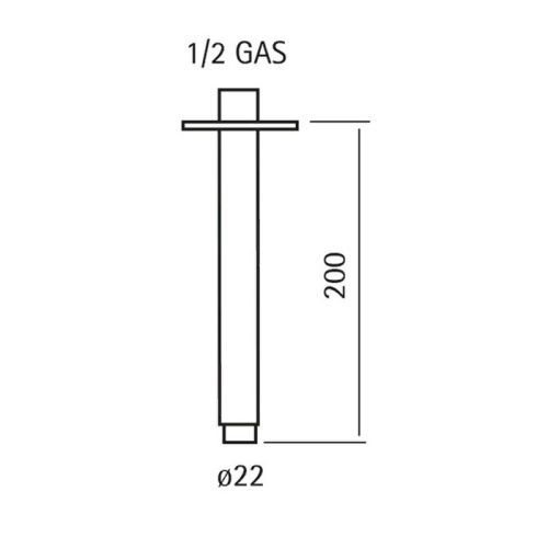 Кронштейн для верхнего душа Cisal Xion DS013561D1 нержавеющая сталь - фото 2