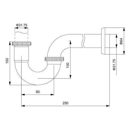 Сифон для раковины Timo 961/00L хром