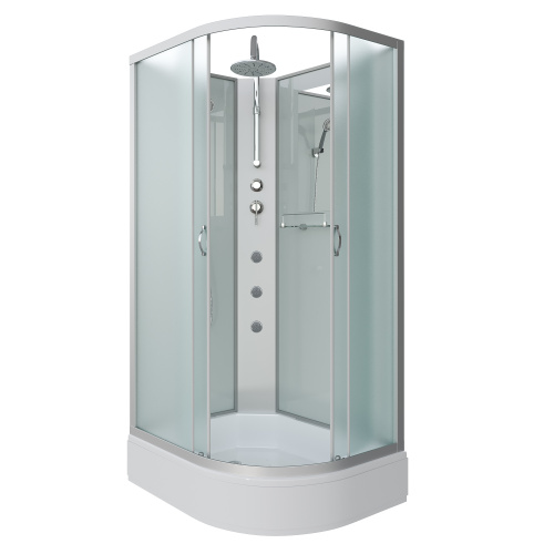 Душевая кабина Niagara Classic 339844LBKTG 90х80 асимметричная без крыши ориентация левая