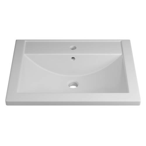 Раковина из литьевого мрамора Uperwood Foster 291020340 60х41 полувстраиваемая цвет белый - фото 5