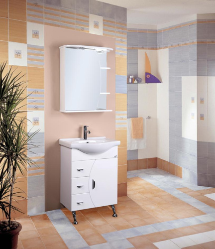 Зеркало-шкаф Onika Луна 205521 55х25х71 подвесной цвет белый - фото 2