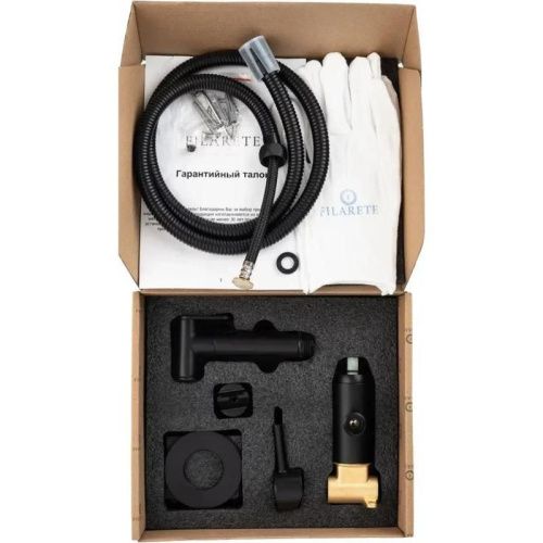 Гигиенический душ со смесителем Filarete Roun FL100BL черный - фото 4