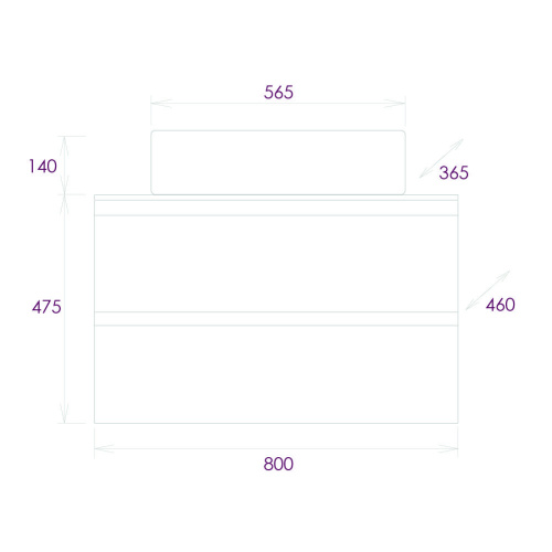 Тумба под раковину Onika Алеста 108054 80х46х46 подвесная - фото 3
