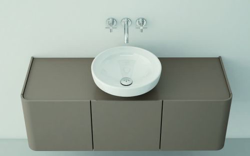 Раковина из сантехнического фарфора Vitra Water Jewels 4334B003-1361 40х40 накладная цвет белый без отверстий под смеситель - фото 2