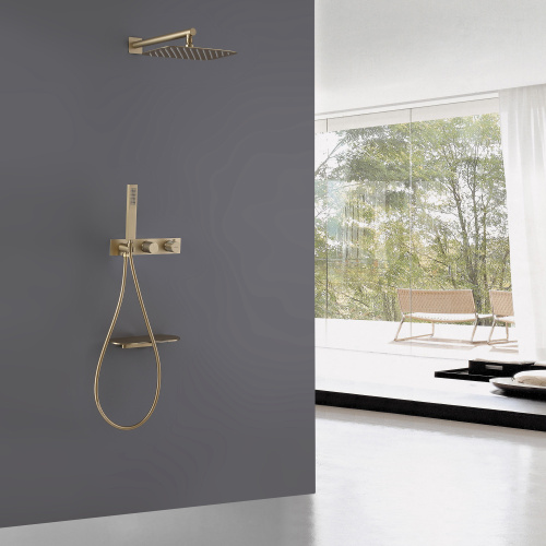 Душевая система ABBER AF8750G встраиваемая в стену с термостатом - фото 2