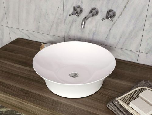 Раковина керамическая Allen Brau Liberty 4.32002.20 40х40 накладная цвет белый без отверстий под смеситель - фото 2