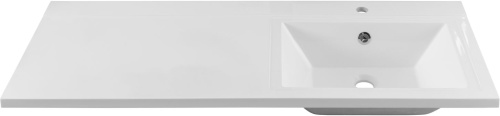 Раковина из литьевого мрамора Aquanet Персона 00168174 120х48 подвесная цвет белый 1 отверстие под смеситель - фото 3