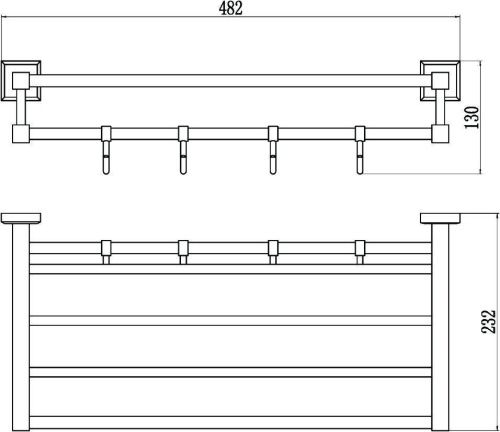 Полка в ванную комнату Savol S-509544 - фото 2