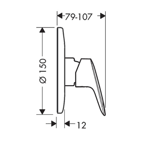 Смеситель для душа Hansgrohe Logis 71666000 встраиваемый в стену хром - фото 2