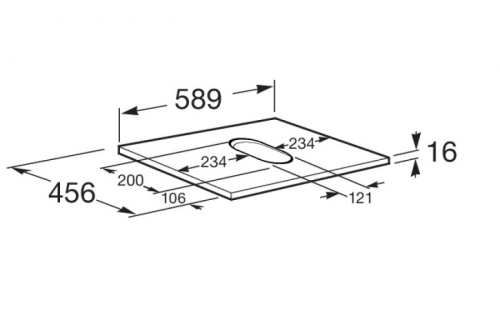 Столешница Roca The Gap A857418402 59х46 накладная цвет темно-коричневый - фото 5