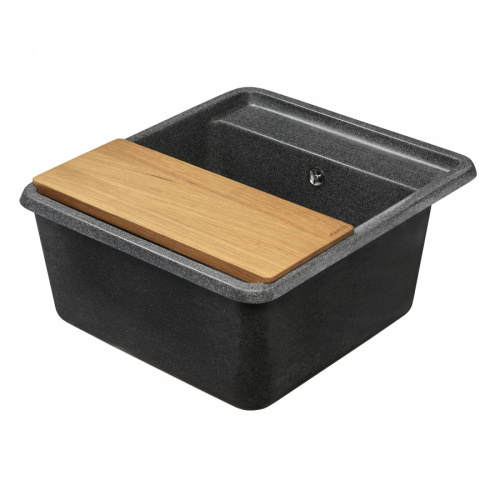 Кухонная мойка Aquaton Беллис 1A724932BS210 57х51 цвет графит - фото 4