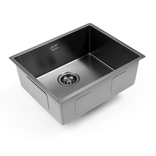 Кухонная мойка Grandex Aqua 5011363 54х44 цвет графит поверхность матовая - фото 4