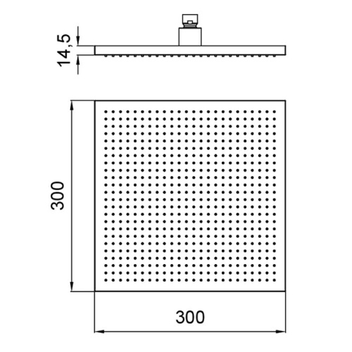 Верхний душ Almar Velvet Rain E044278.GM оружейный металл - фото 2
