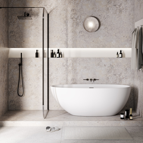 Ванна акриловая Grossman Fly GR-1104M 170х75 отдельностоящая овальная с ножками - фото 4