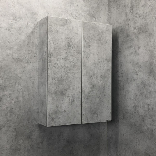 Шкаф Comforty Осло 00-00000837CF 58х18х80 подвесной цвет бетон светлый - фото 4