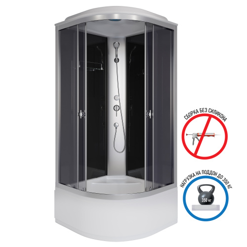 Душевая кабина Niagara Eco E80/40/TN 80х80 четверть круга с крышей ориентация универсальная