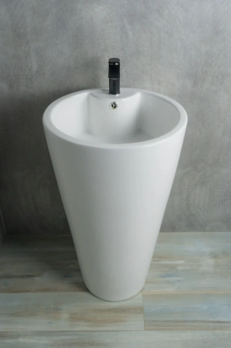 Раковина керамическая Gid Autonomo 81105 50х53 напольная цвет белый 1 отверстие под смеситель - фото 3