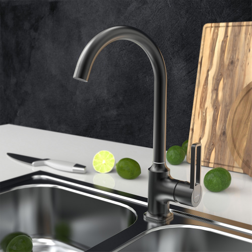 Смеситель для кухни Tokito KUDO TOK-KUD-1013 на раковину черный - фото 5