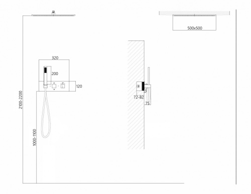 Душевая система ABBER AF8255W встраиваемая в стену - фото 3